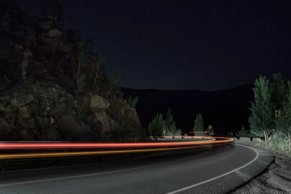 Highway at night